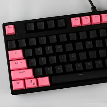 104 / keys PBT Black Pink Keycap OEM Profile Backlight Персонализирани Капачки за Ключове за Механична Клавиатура Cherry MX Switch