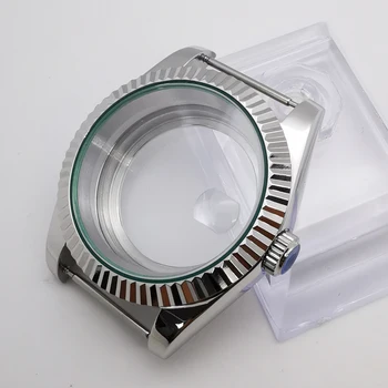 36 мм/39 мм зелена глава пръстен сапфирен кристал калъф за часовници, подходящи NH35 NH36 ETA2824 2836 DG2813 ST1612 Miyota8215 PT5000 механизъм