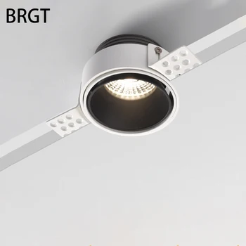 BRGT Led Spot Лампа без рамки Осветителни Тела 3W5W COB Тавана лампа 85-265 В Без покритие Алуминий-Вградени Лампа за вътрешно осветление