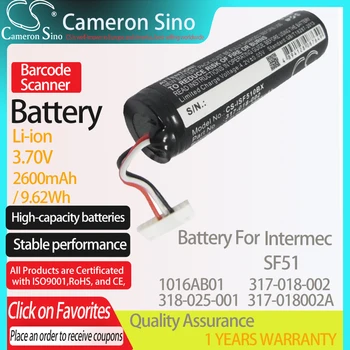 CameronSino Батерия за Intermec SF51 1016AB01 317-018-002 317-018002A подходящ за Honeywell IN51L3-D SF51 баркод Скенер батерия