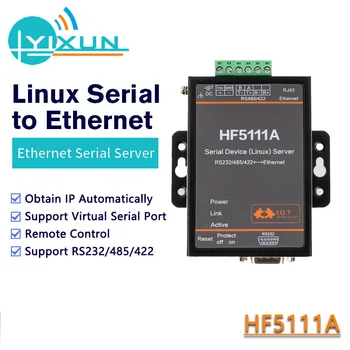 CE, FCC Offical HF5111A RJ-45 RS232/485/rs422 към Ethernet Linux Сериен Порт Сървърен модул Промишлен Конвертор е Устройство за Дистанционно Управление
