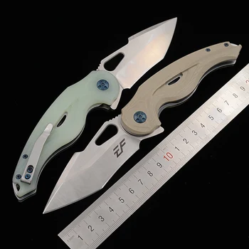 Eafengrow Направено 1006 G10 дръжка Днешно D2 Стоманен нож къмпинг, лов открит оцеляване джобен EDC инструмент за комунални услуги сгъваем нож