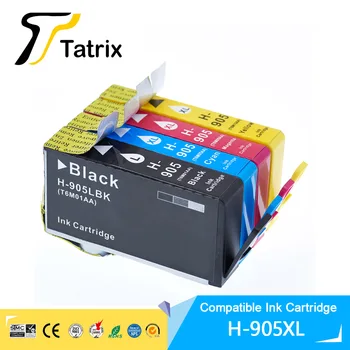 Tatrix за HP 905 Пълен мастило касета за HP 905 За HP OfficeJet 6950 6956 Универсален принтер OfficeJet Pro 69606970