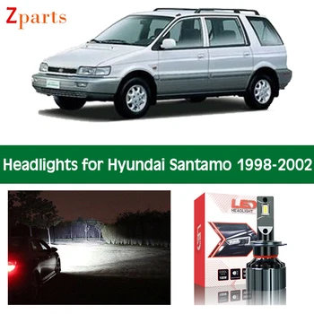 Автомобилни Крушки За Hyundai Santamo 1998 1999 2000 2001 2002 Led Светлини Късите И Дългите Светлини Canbus Авто Фарове За Лампи И Аксесоари