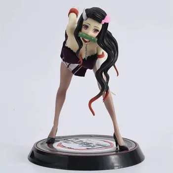 Аниме Demon Slayer Kimetsu No Yaiba Kamado Незуко Секси GK PVC Фигурки са подбрани Модел Играчки Кукли 23 см