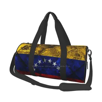 Безплатна Венецуела, Знаме На Венецуела С Хладка Кристална Текстура, Чанта През Рамо, Ежедневна Чанта За Спорт, Училище, Пътуване, Венецуела, Безплатен Jdm