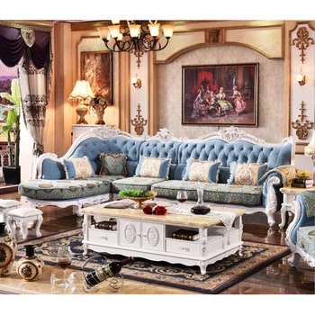 висококачествен европейски антикварен диван за хола, мебели от естествена кожа, комплект xhs0010