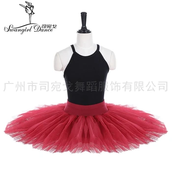 възрастен бордовая Балетната поличка на момичетата от балетната поличка за жени, пола-пакетче BT8923