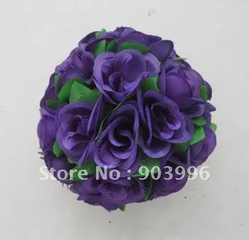 Диаметър на SPR 15 виж сватбена цветна топка за целувки с листа, цветна топка за декорация на партита, празнична цветна топка за украса