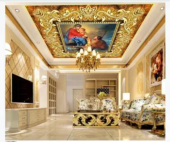 Европейският класически характер печат модел Стенни Тапети Хол и Спалня на фона на Зенит Стенни Живопис Начало Декор