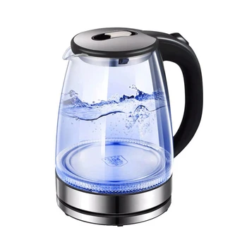 Електрическа кана 1.7 литра - Електрически Стъклен Чайник за чай, Безжичен Преносим Стъклена Кана с автоматично изключване, штепсельная вилица ЕС