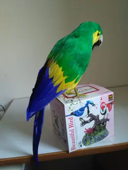 креативна имитативната играчка-папагал от полиетилен и кожа, зелена модел папагал, подарък от около 40 см 1411