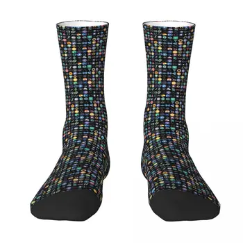 Криптографски Лога 3D На Черни Активни Чорапи за Възрастни, Чорапи унисекс, мъжки Чорапи, женските Чорапи