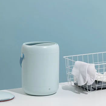 Мини-перална машина с Капацитет 2,8 л с Двухпозиционным Волнообразным колела двигател с Антибактериални лампа синя светлина За пране на дрехи, бельо, Чорапи