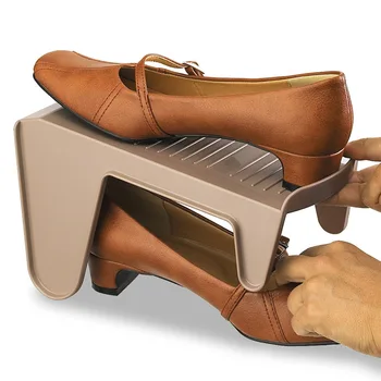 Многослоен рафтове за обувки 6 опаковки двуслойни рафтове за съхранение на обувки лесен шкаф за съхранение на обувки рафтове за съхранение на обувки