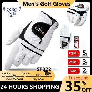 Мъжки ръкавици за голф Pgm, единични ръкавици от овча кожа, Нескользящие Дишащи, Прости и красиви, Подобряване на сцеплението, люлки, по-стабилна St022