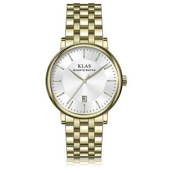 Мъжки ръчен часовник от неръждаема стомана с дизайн на циферблата за модерен и водоустойчив бизнес употреба на марката KLAS