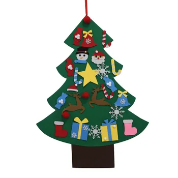 Направи си САМ Памук Коледна Елха Изкуствена Елха Стенни Декорации Коледни Играчки за Новогодишни Подаръци, Детски Играчки за Бродерия