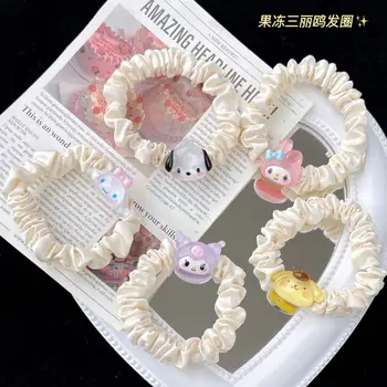 Продажба на едро на Sanrio пръстен за коса сладко японски и Корейски ins студент Куломи сладък коса въже дебело черво пръстен за коса прическа