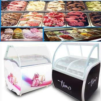Продажба на търговско витринный шкаф 220V стъклен замораживатель хранене Замораживателя ръчно витрини за сладолед popsicle витрина за сладолед витрина
