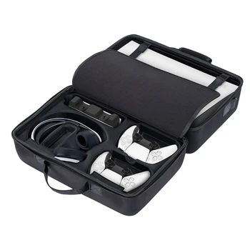 Пътна Чанта за Съхранение на Конзолата PS5 Защитно Луксозна Чанта за Игра на Играча С Регулираща се Дръжка, Кутия за Контролер, Пътна Переноска