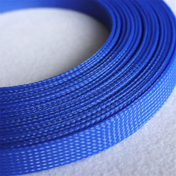 Синьо - Висококачествена 14 мм Плетени ДОМАШНИ-Разширение на Участъка С висока Плътност черупки Плетени Кабелни Муфи 1 м
